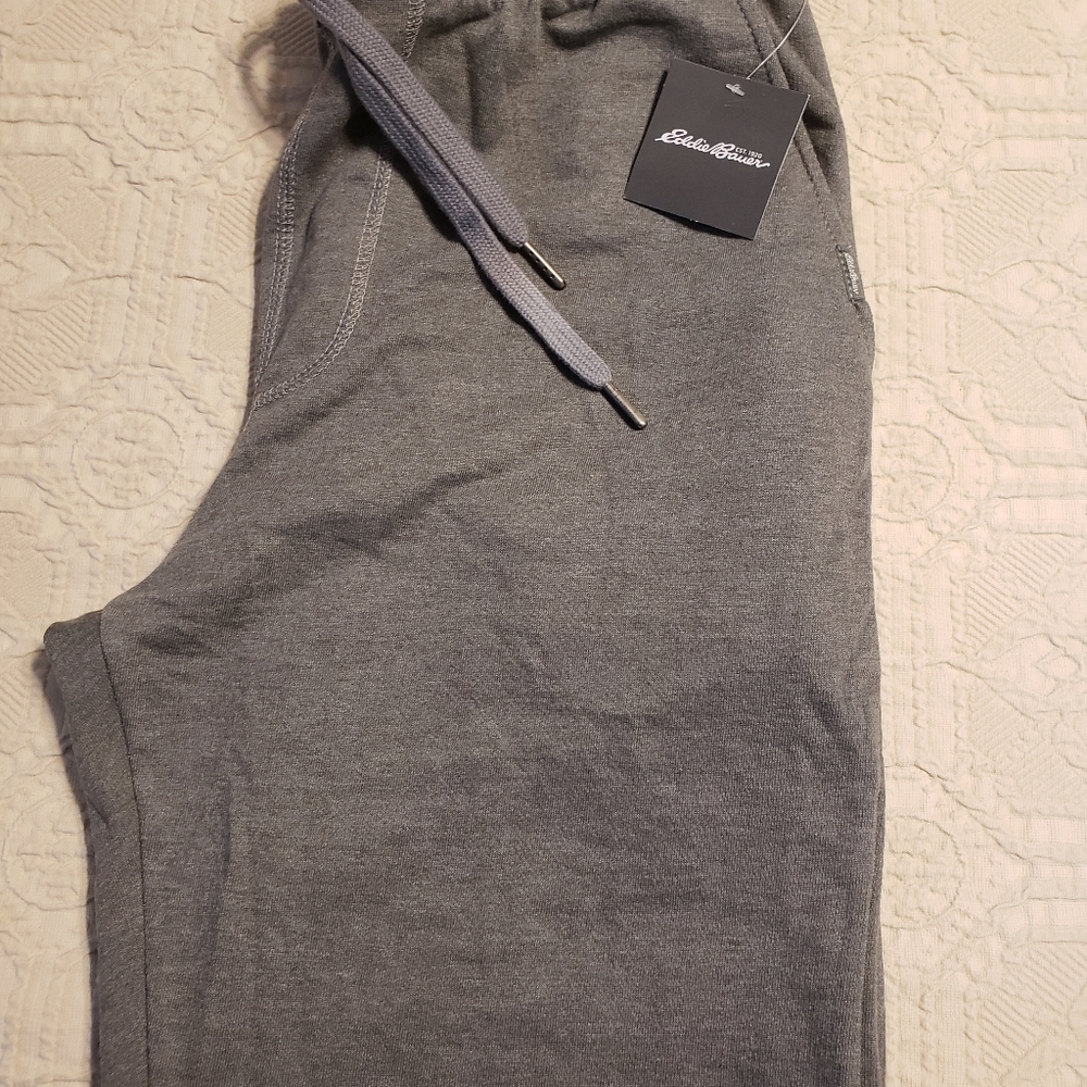 Eddie Bauer Medium Mens gray lounge jogger pants NWT